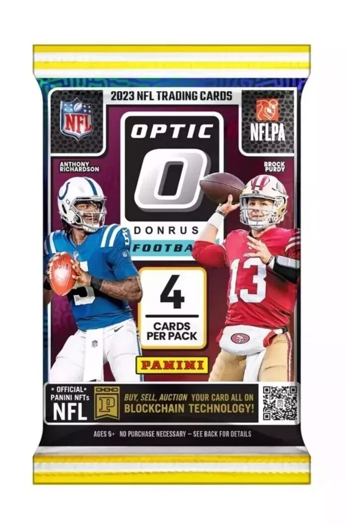 TWO PACKS of 2023 Panini Donruss Optic NFL Football Football Retail (2 Packs) - Ripped Live - NFL Mega Box