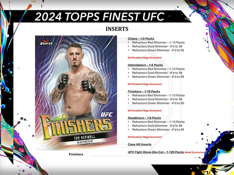 2024 Topps Finest UFC Factory Blaster Box (3 Glitter Refractors)