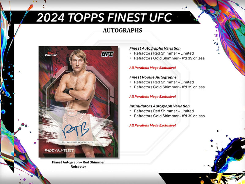 2024 Topps Finest UFC Factory Blaster Box (3 Glitter Refractors)