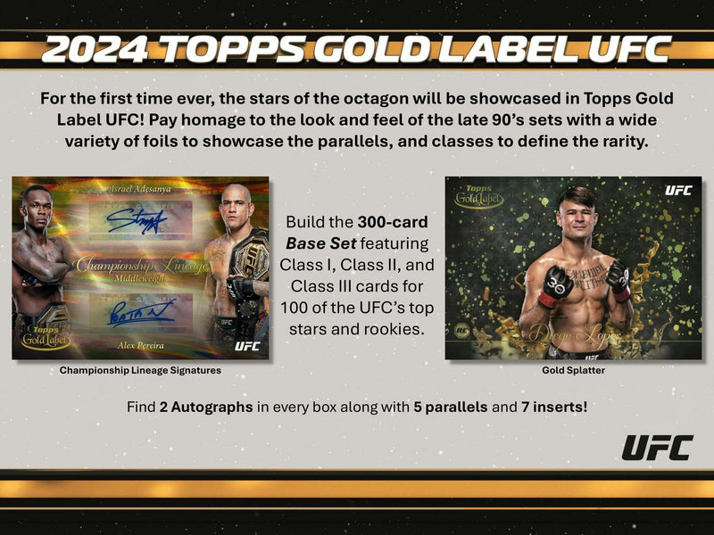 2024 Topps Gold Label UFC Hobby Box (2 Autos) Dec 13th