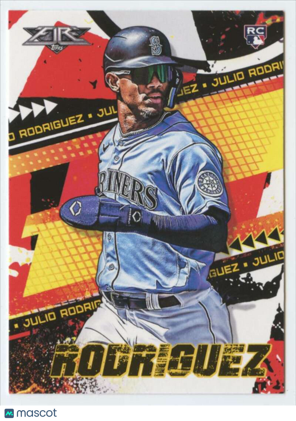 2022 Topps Fire #107 Julio Rodriguez Mariners NM-MT (RC - Rookie Card)