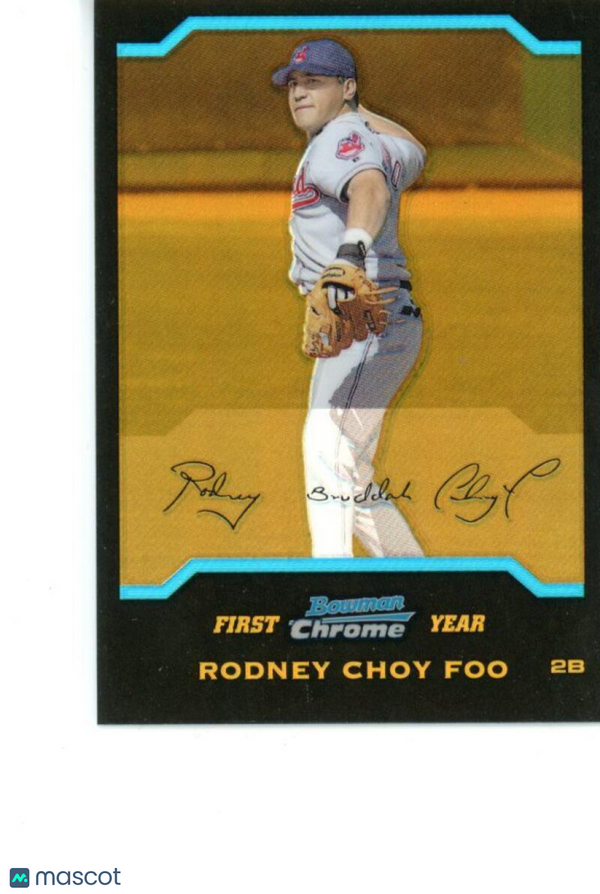 2004 Bowman Chrome Refractors Gold #209 Rodney Choy Foo Indians NM-MT (RC - Rook