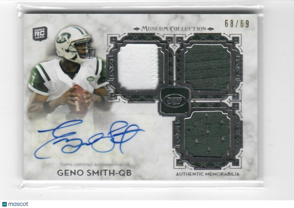 2013 Topps Museum Signature Swatches Triple Relic Autographs #SSTRA-GS Geno Smit