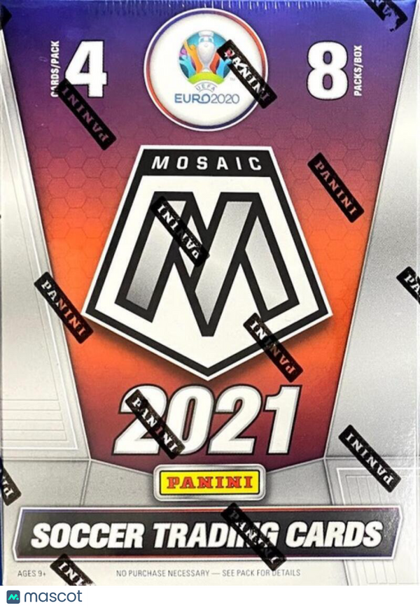 2021 Panini Mosaic UEFA Euro2020 Soccer Blaster 8-Pack Box