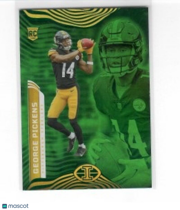 2022 Panini Illusions Trophy Collection Emerald #66 George Pickens ROOKIE CARD P