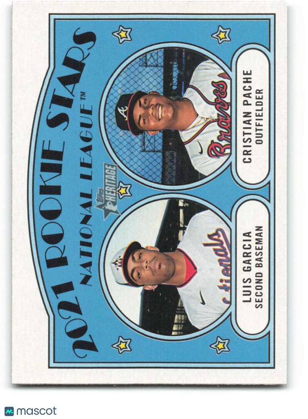 2021 Topps Heritage #109 Luis Garcia/Cristian Pache NM-MT (RC - Rookie Card)