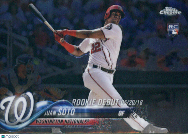 2018 Topps Chrome Update #HMT98 Juan Soto Nationals NM-MT (RC - Rookie Card)