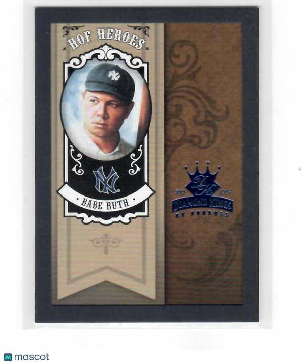 2005 Donruss Diamond Kings HOF Heroes Framed Blue #23 Babe Ruth Yankees NM-MT /1