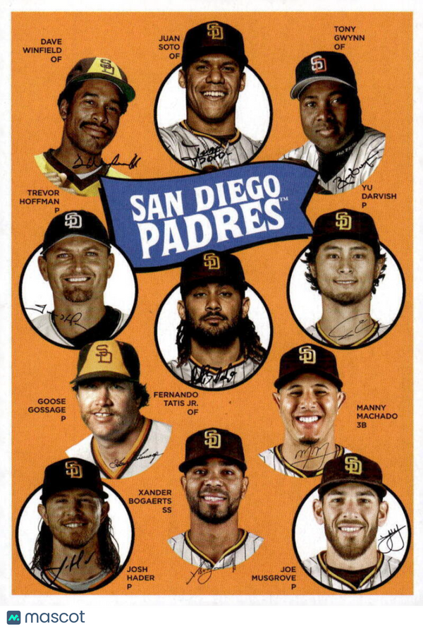 2023 Topps Archives 1969 Team History Baseball Post Card San Diego Padres