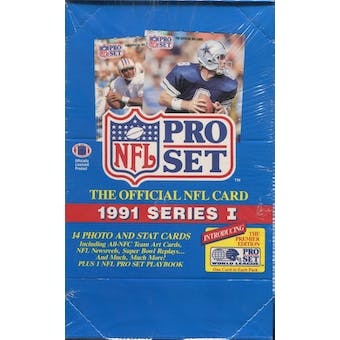 1991 Pro Set Series 1 Football Wax Box