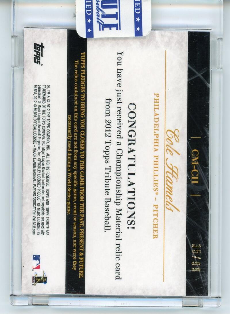 2012 Topps Tribute Championship Material Dual Relics