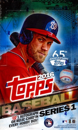 2016 Topps Series 1 Baseball Hobby Box