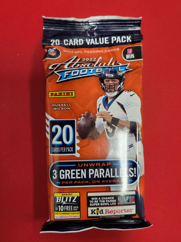 2022 Panini Absolute Football Fat Pack (20-Card Value w/ 3 Green Parallels!)