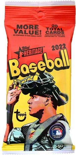 2022 Topps Heritage Baseball Jumbo Value Cello Pack