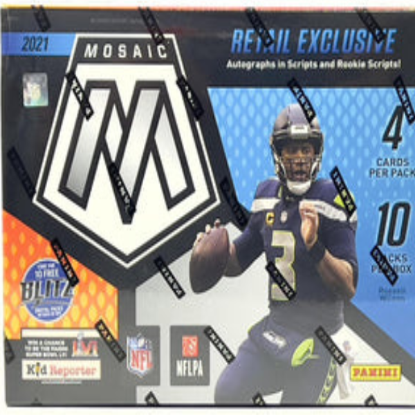 2021 Panini Mosaic Football Mega Box (Reactive Yellow Parallels!)