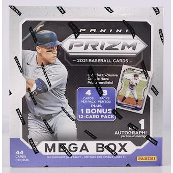 2021 Panini Prizm Baseball Mega 44-Card Box (Cosmic Haze Prizms!)