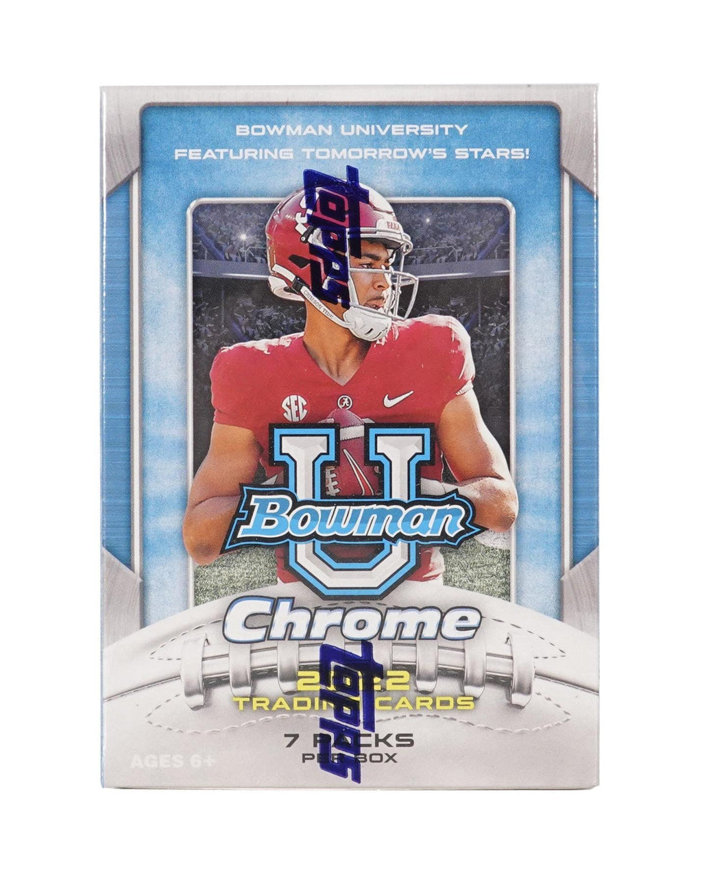 2022 Bowman Chrome University Football 7-Pack Blaster Box