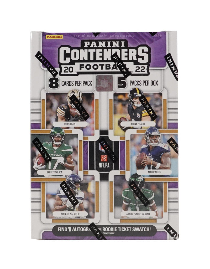 2022 Panini Contenders Football 5-Pack Blaster Box (1 Auto or 1 Rookie Ticket Swatch) 40 Cards