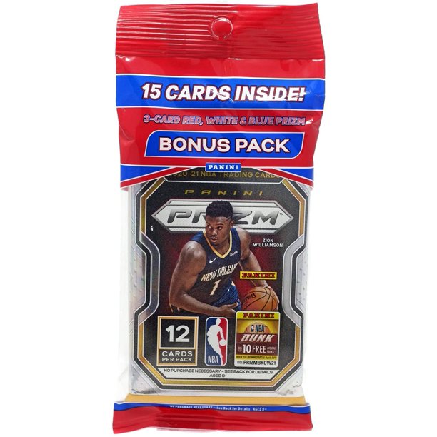 2020/21 Panini Prizm Basketball Cello Multi 15-Card Pack
