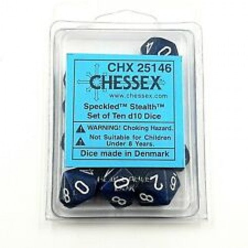 Speckled Stealth d10 Dice (10 dice) CHX25146