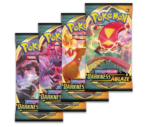 Pokémon TCG: Sword & Shield-Darkness Ablaze Art Bundle (4 Packs)