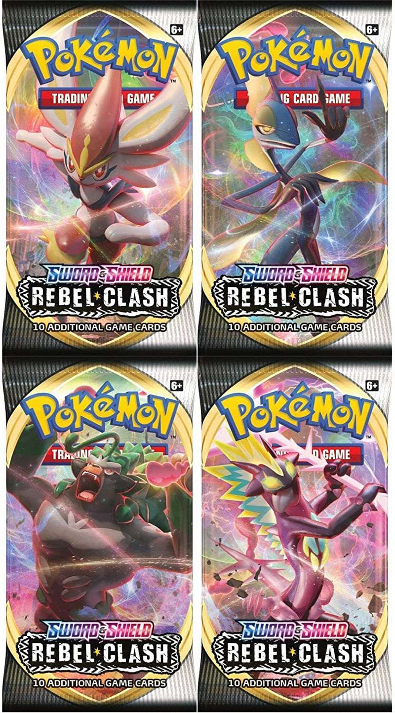Pokémon TCG: Sword & Shield-Rebel Clash Art bundle (4 Packs)