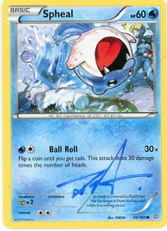 Tokiya SIGNED Pokémon - 2015 XY Primal Clash #45/160 Spheal - Autographed