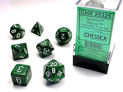 Speckled: Polyhedral Cobalt 7-Die Set CHX25325