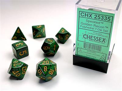 Speckled: Polyhedral Golden Recon 7-Die Set CHX25335