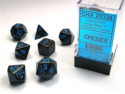 Speckled: Polyhedral Blue Stars 7-Die Set CHX25338