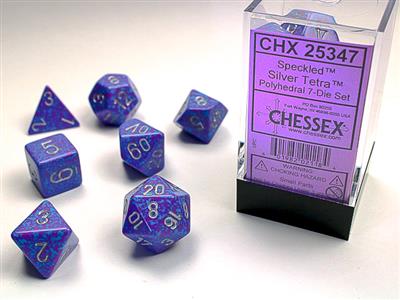 Speckled: Polyhedral Silver Tetra 7-Die Set CHX25347