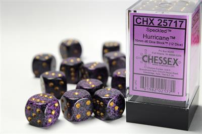 Speckled 16mm d6 Hurricane Dice Block (12 dice) CHX25717