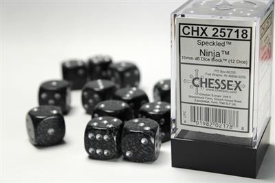 Speckled 16mm d6 Ninja Dice Block (12 dice) CHX25718