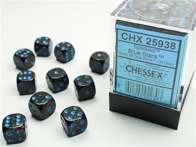 Speckled 12mm d6 Blue Stars Dice Block (36 dice) CHX25938