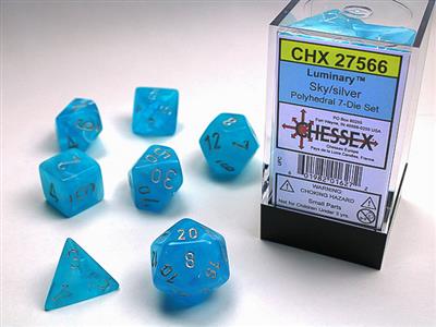 Luminary: Polyhedral Sky/silver 7-Die Set CHX27566