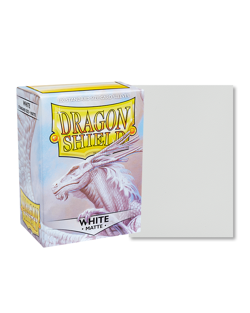 Deck Protector Dragon Shield White 100ct Card Sleeve Storage Durable  Standard Size Arcane Tinmen 