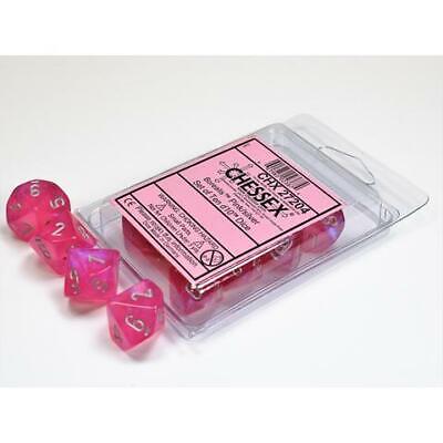 Borealis Pink/Silver d10 Dice (10 dice) CHX27204